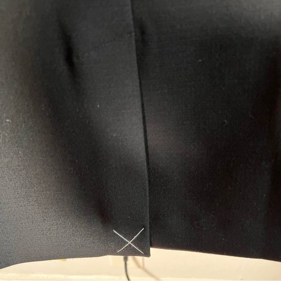 NWT Ann Taylor LOFT Little Black Dress with a back slit, pin tuck sides and zip - Picture 7 of 8